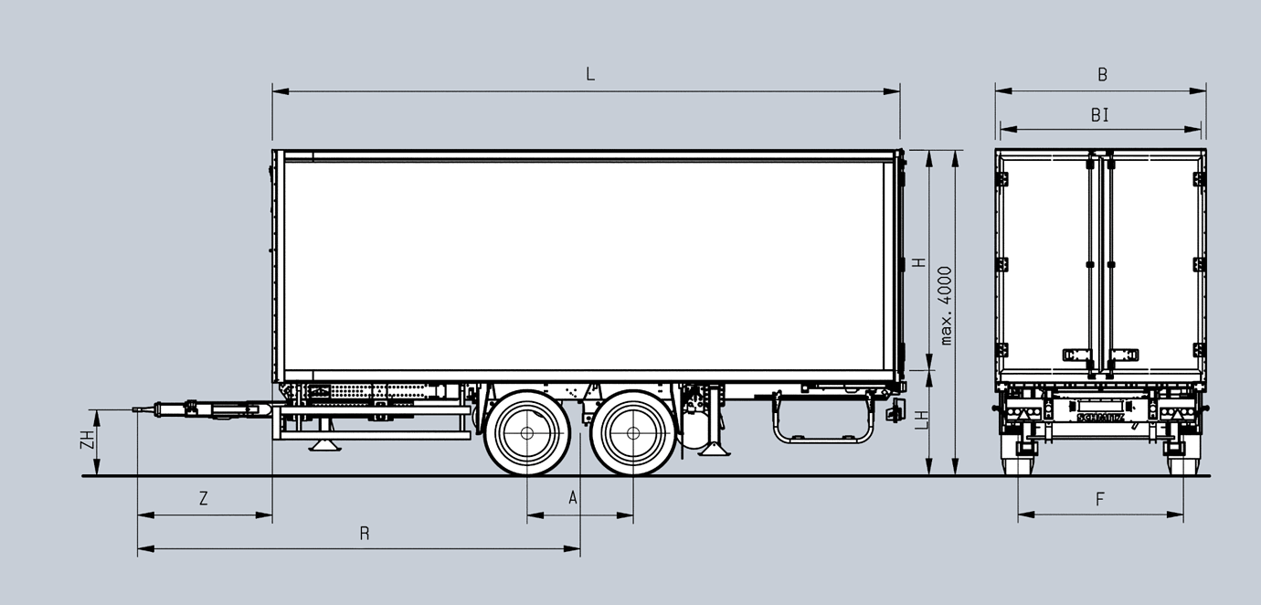 Схема полуприцепа krone sdp 27. Габариты прицепа мзса. Чертеж прицепа мзса 3 метра. 5 метра. Чертежи прицепа лав 81011.